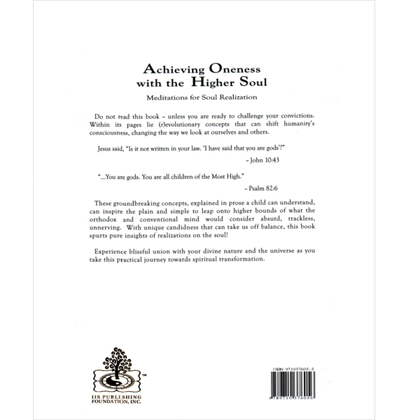 Book Achieving Oneness with the Higher Soul - by Master Choa Kok Sui - English - back cover
