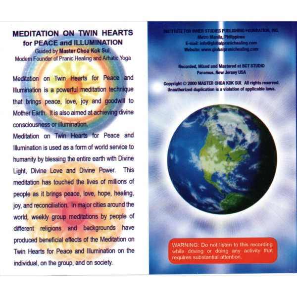 CD Meditatino on Twin Hearts - Master Choa Kok Sui - English version - Belgium